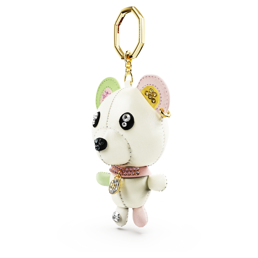 swarovski teddy bag charm  bear  multicolored  gold tone plated