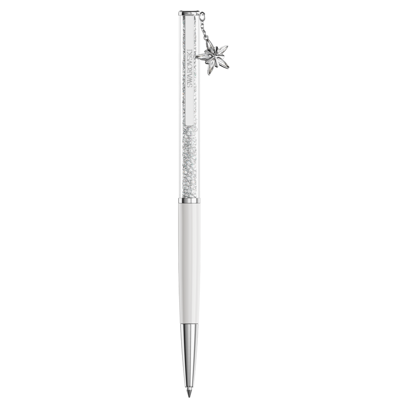 swarovski crystalline ballpoint pen  white  white lacquered  chrome plated