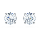swarovski eternity stud earrings  laboratory grown diamonds 2 ct tw  18k white gold