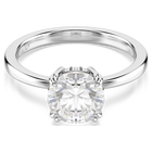 swarovski stilla cocktail ring  round cut  white  silver tone finish