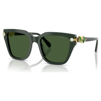 swarovski sunglasses  square shape  green
