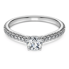 swarovski eternity solitaire ring  laboratory grown diamonds 0 7 ct tw  18k white gold