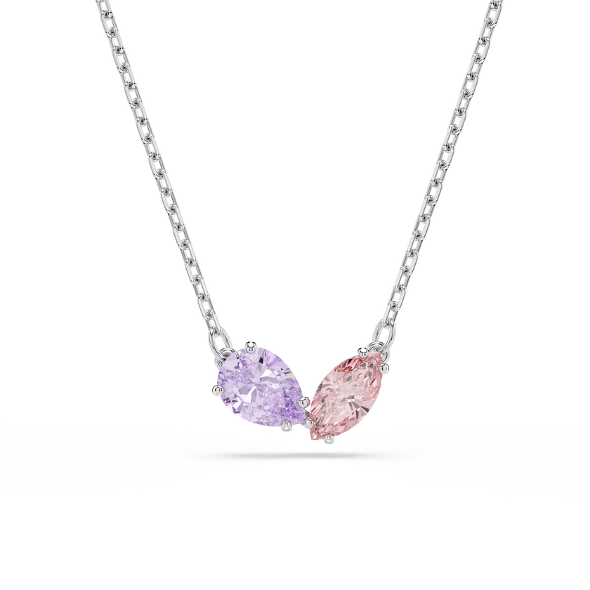 ariana grande x swarovski set  mixed cuts  multicolored  rhodium plated
