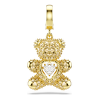 swarovski idyllia charm  mixed cuts  teddy  gold tone  18k gold finish