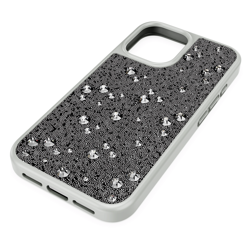 swarovski high smartphone case  scattered design  iphone  16  silver tone