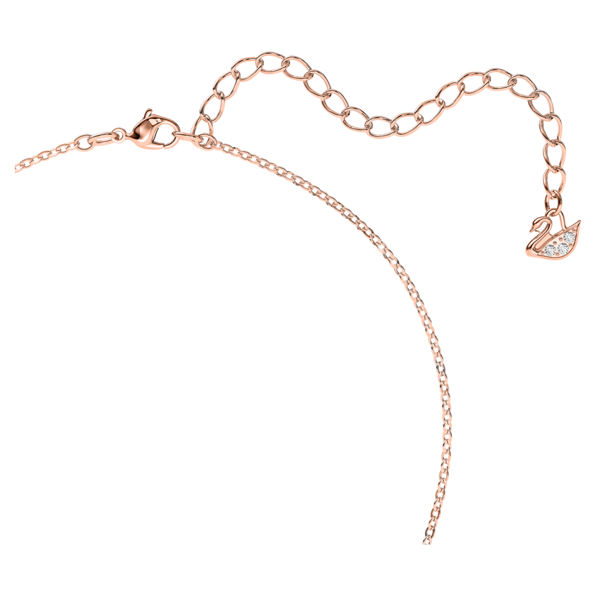 swarovski iconic swan pendant  black  rose gold plated