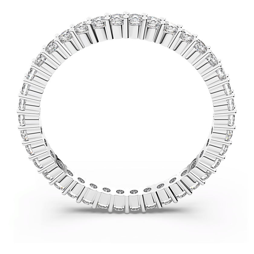 swarovski matrix vittore ring  round cut  white  silver tone finish