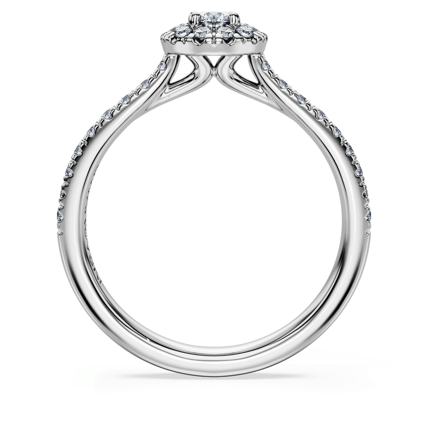swarovski eternity halo solitaire ring  laboratory grown diamonds 0 45 ct tw  sterling silver