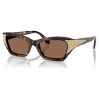 swarovski sunglasses  square shape  sk6029  brown