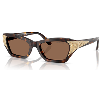 swarovski sunglasses  cat eye shape  sk6029  brown