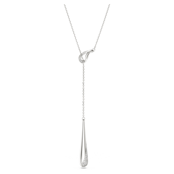 swarovski classica y pendant  round cut  white  sterling silver