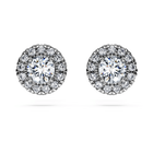 swarovski eternity stud earrings  laboratory grown diamonds 0 75 ct tw  18k white gold