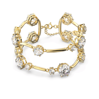 swarovski constella bangle  white  gold tone plated