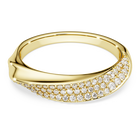 swarovski classica band ring  round cut  white  sterling silver  18k gold finish