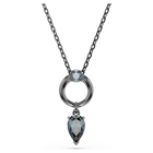 swarovski mesmera pendant  mixed cuts  gray  ruthenium plated