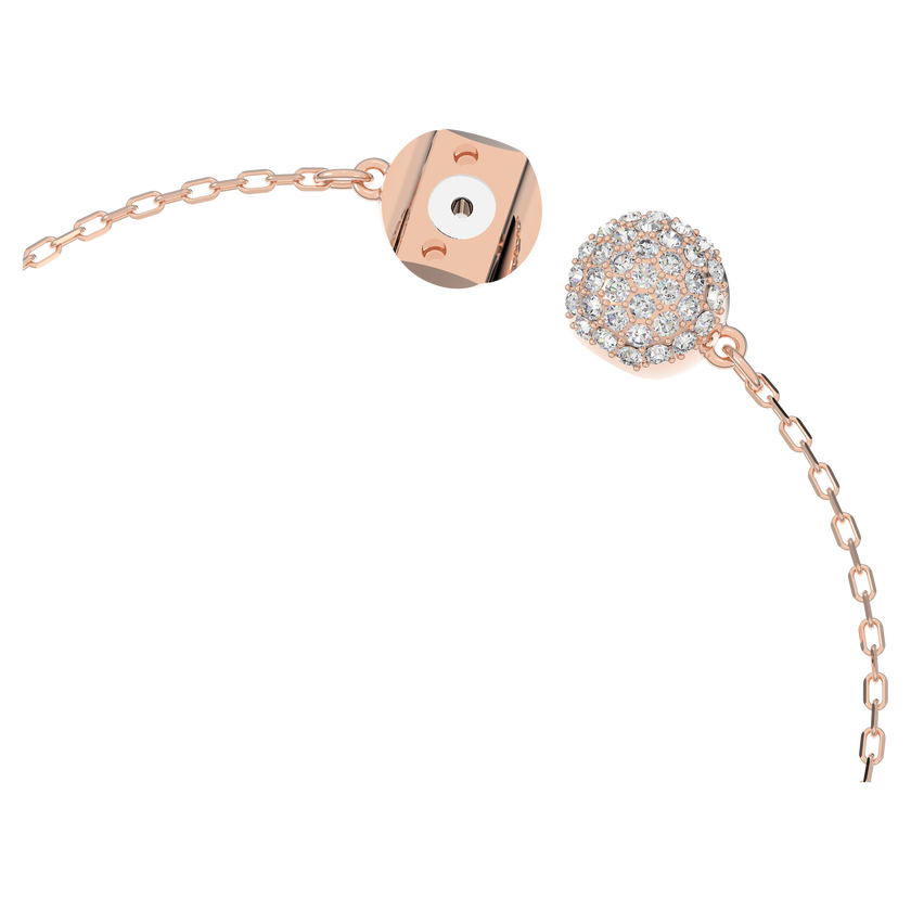 swarovski swan bracelet  swan  pink  18k rose gold finish