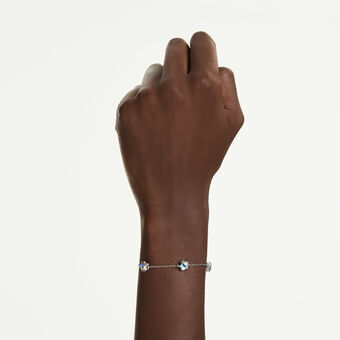 swarovski chroma bracelet  star  white  rhodium plated