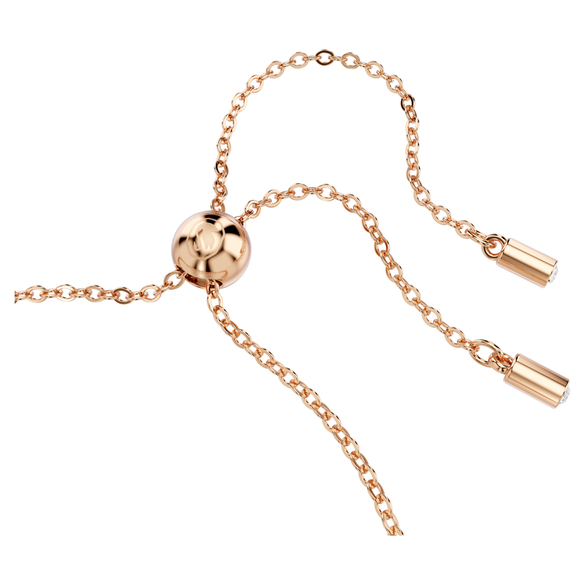 swarovski matrix tennis bracelet  mixed cuts  white  rose gold tone plated