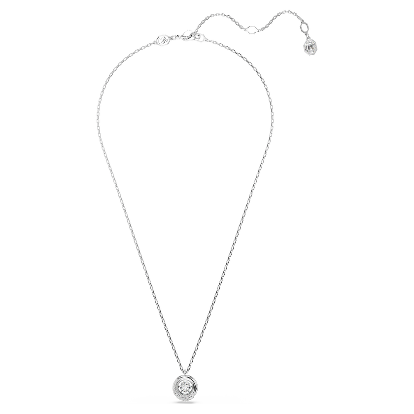 swarovski dextera pendant  round cut  white  rhodium plated