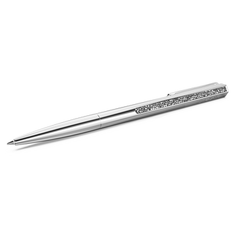 swarovski shimmer ballpoint pen  silver tone  chrome plated