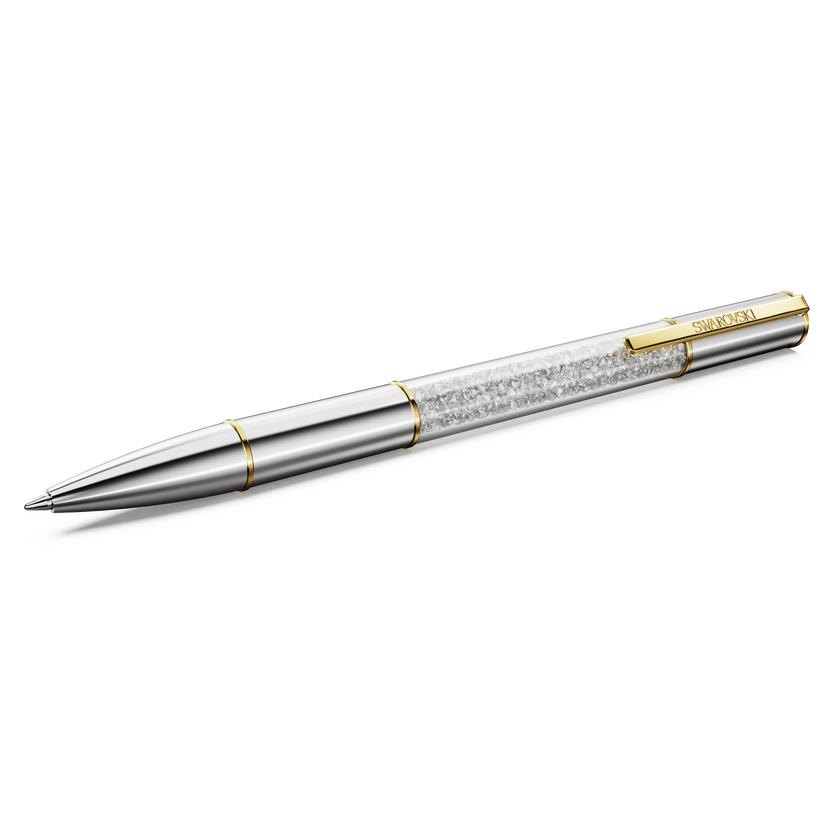 swarovski crystalline ballpoint pen  silver tone  mixed metal finish