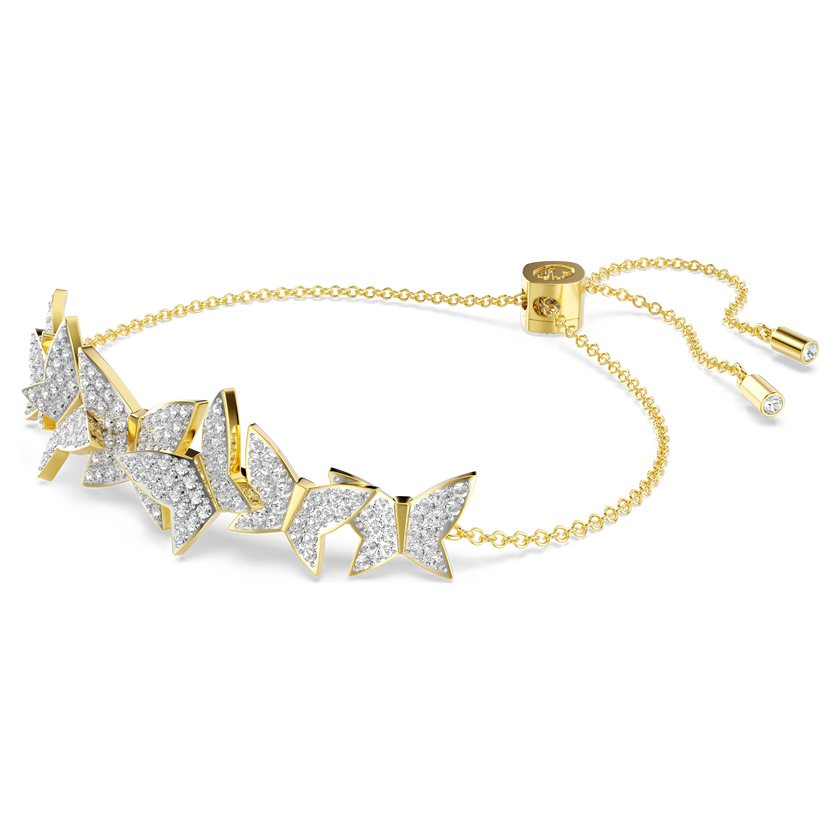 swarovski idyllia lilia bracelet  butterfly  white  gold tone plated