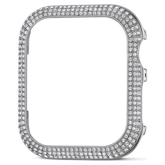swarovski sparkling case  for apple watch  series 4   5  40 mm  silver tone