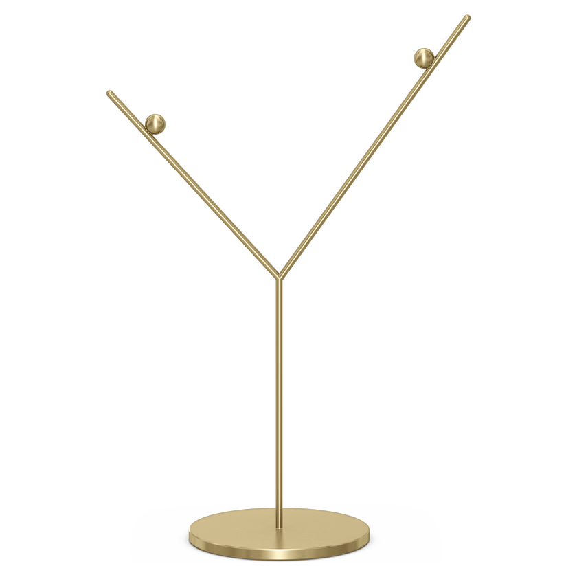 swarovski ornament stand  gold tone