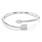 swarovski idyllia bangle  mixed cuts  arrow  white  rhodium plated