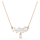 swarovski mesmera necklace  mixed cuts  white  18k rose gold finish