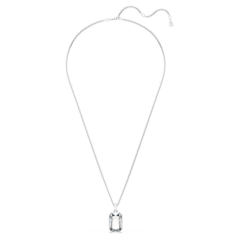 swarovski millenia pendant  octagon cut  white  rhodium plated