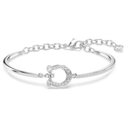 swarovski symbolica bracelet  pav   horse shoe  white  rhodium plated