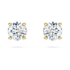 swarovski eternity stud earrings  laboratory grown diamonds 1 ct tw  18k yellow gold