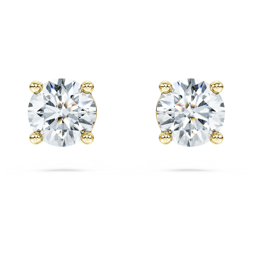 swarovski eternity stud earrings  laboratory grown diamonds 1 ct tw  18k yellow gold