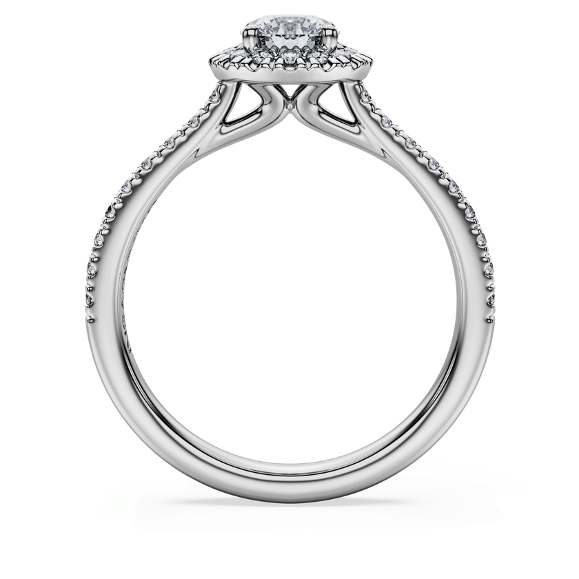 swarovski eternity halo solitaire ring  laboratory grown diamonds 0 8 ct tw  18k white gold