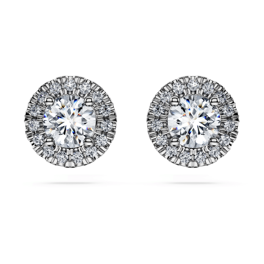 swarovski eternity stud earrings  laboratory grown diamonds 1 25 ct tw  18k white gold