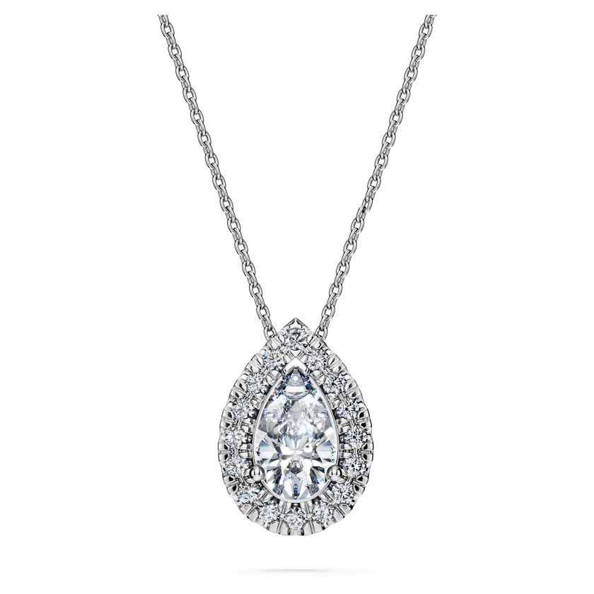 swarovski eternity pendant  laboratory grown diamonds 1 ct tw  18k white gold