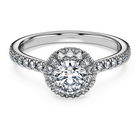 swarovski eternity halo solitaire ring  laboratory grown diamonds 0 8 ct tw  18k white gold