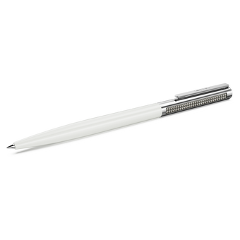 swarovski matrix tennis ballpoint pen  white  chrome plated