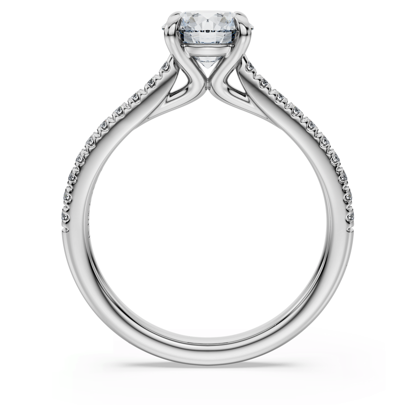 swarovski eternity solitaire ring  laboratory grown diamonds 1 2 ct tw  18k white gold