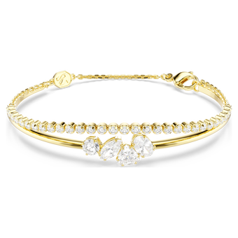 swarovski mesmera bracelet  mixed cuts  white  18k gold finish