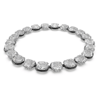 swarovski harmonia choker  cushion cut crystals  white  mixed metal finish