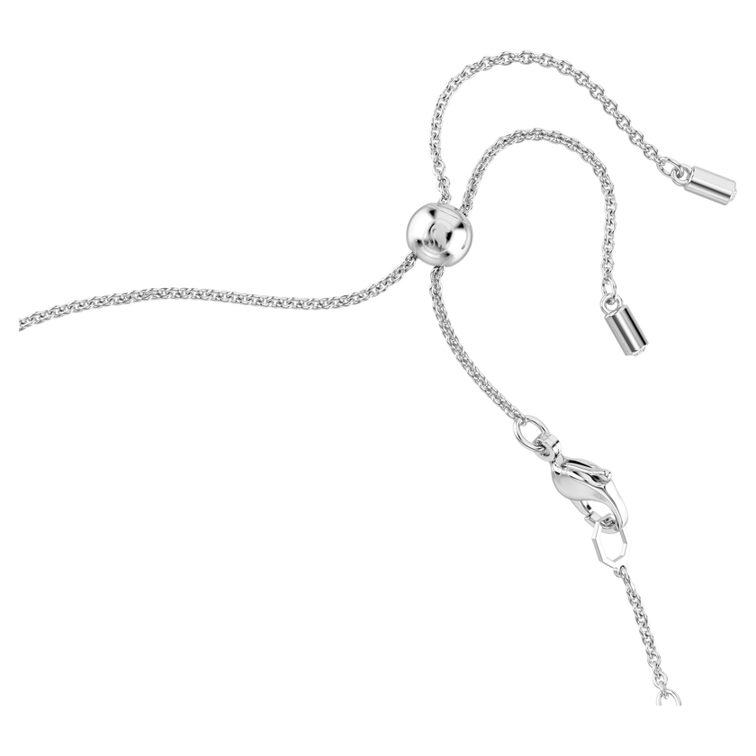 swarovski matrix tennis choker  round cut  white  rhodium plated