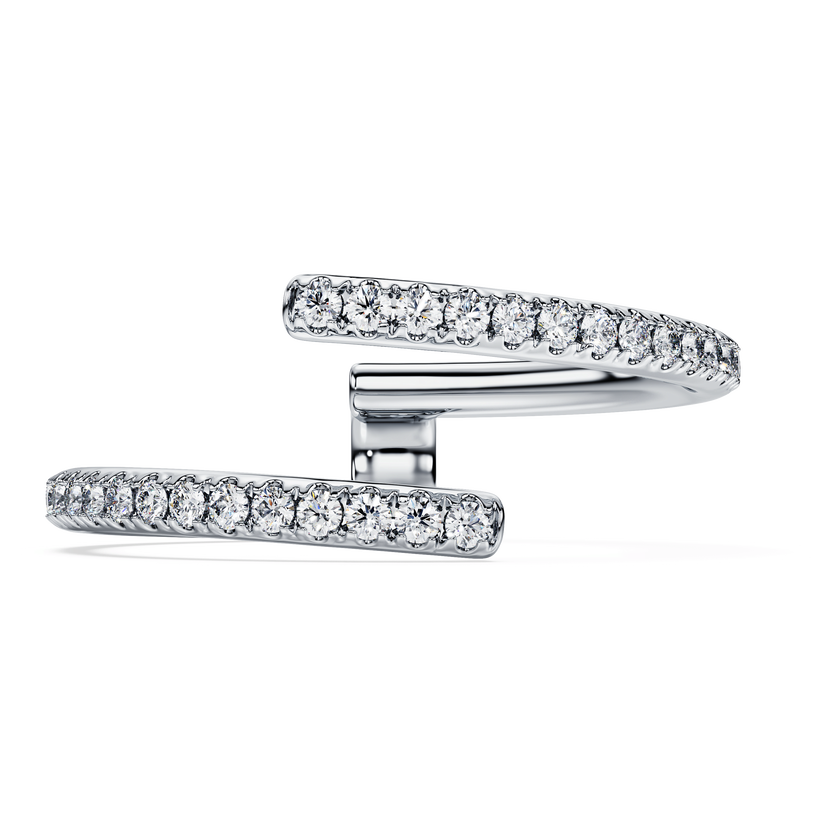 swarovski eternity open band ring  laboratory grown diamonds 0 2 ct tw  18k white gold