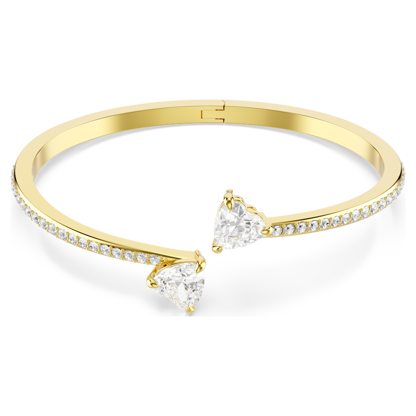 swarovski mesmera attract bangle  heart  white  gold tone plated