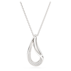 swarovski classica pendant  round cut  long  white  sterling silver