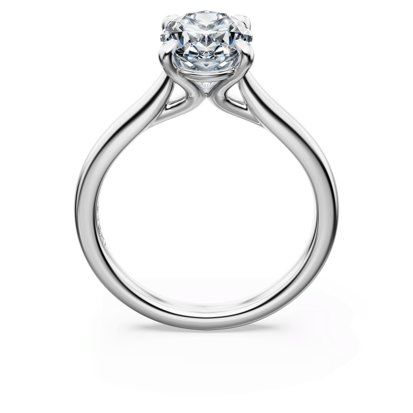 swarovski eternity solitaire ring  laboratory grown diamonds 2 ct tw  oval cut  18k white gold