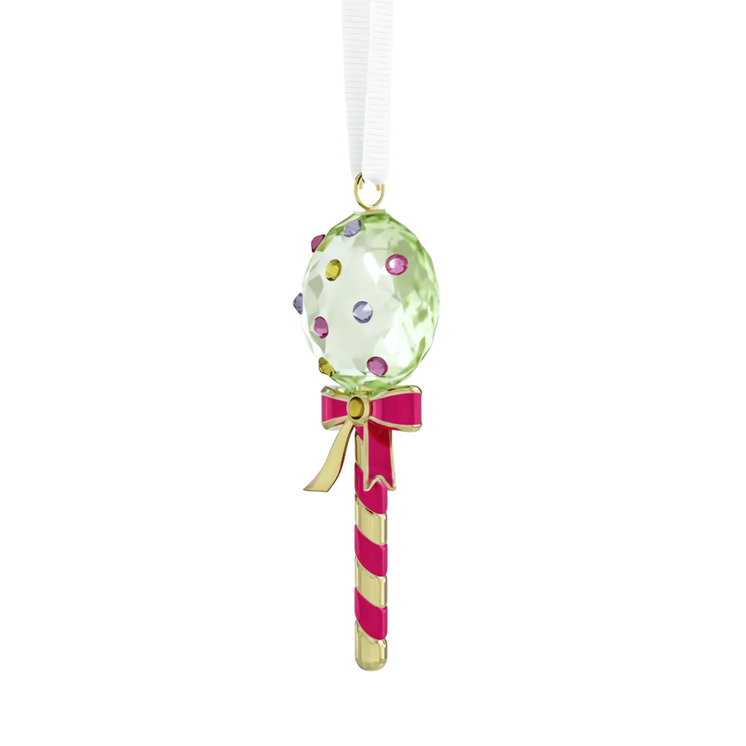 swarovski holiday cheers dulcis lollipop ornament  green
