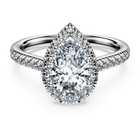 swarovski eternity halo solitaire ring  laboratory grown diamonds 1 3 ct tw  18k white gold