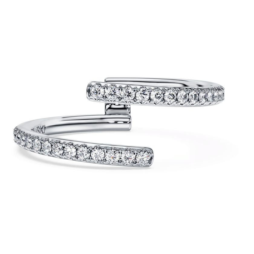 swarovski eternity open band ring  laboratory grown diamonds 0 2 ct tw  18k white gold